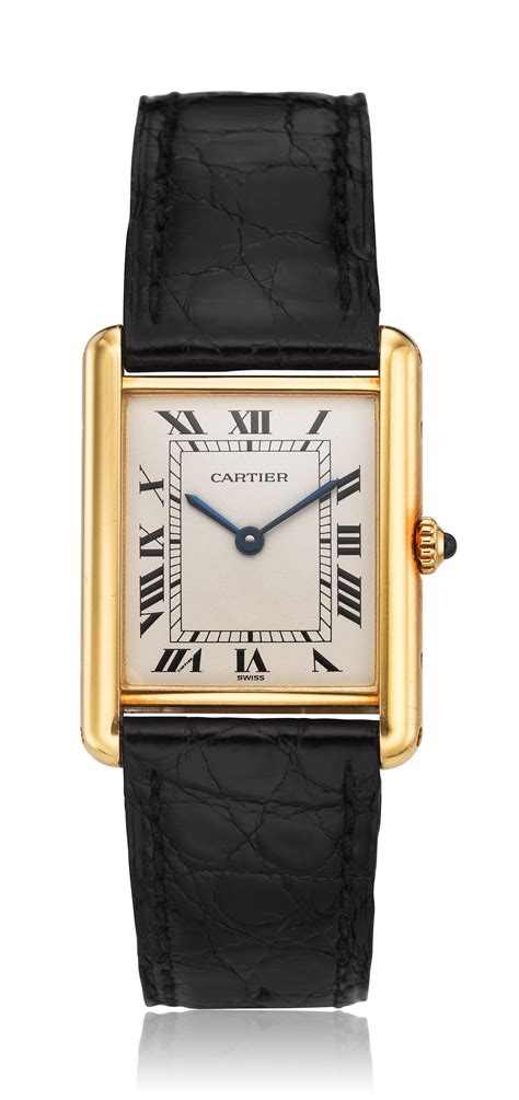 cartier tank 18k|cartier 18k gold watch models.